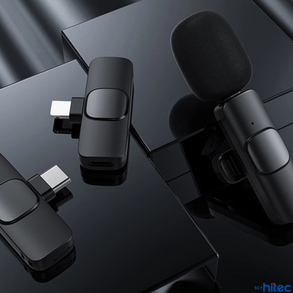 Picture of ScHitec K11 Lightning Kablosuz Wireless HD Yaka Mikrofonu Siyah